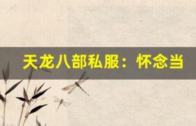天龙八部私服：怀念当年的兄弟情义，一起闯荡江湖！