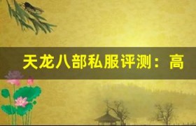 天龙八部私服评测：高爆率、自由交易，真的比官服更耐玩吗？